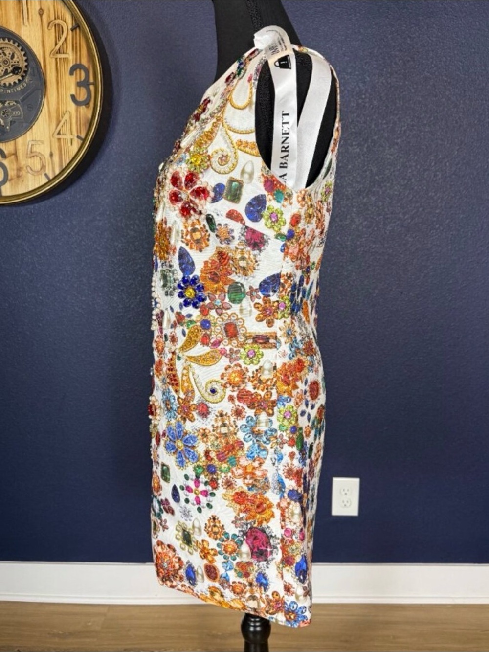 Bella Barnett NWT Gio Diamante Mini Dress Size Medium - Picture 6 of 9